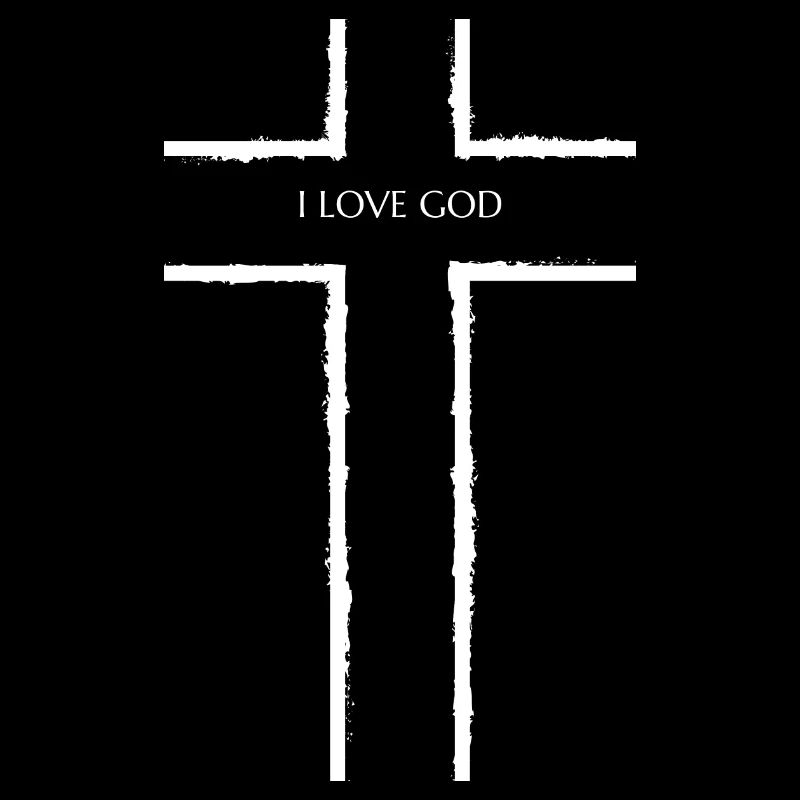 Croix avec l’inscription : J’aime Dieu