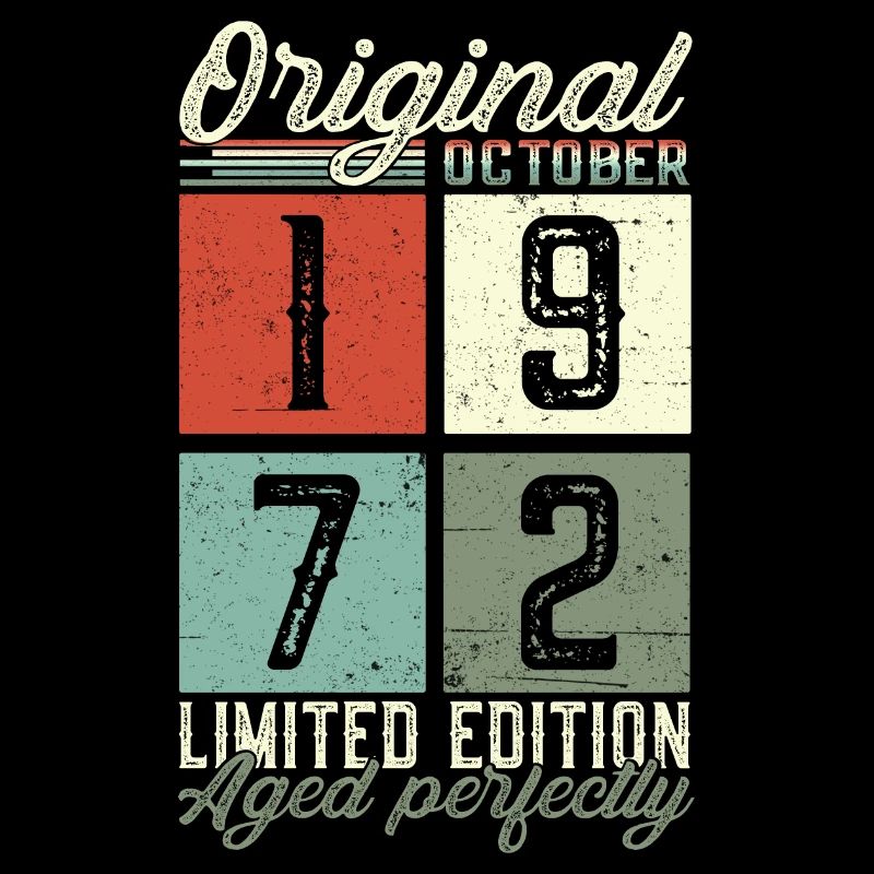 Original Octobre 1972 50th Birthday Gift Cool
