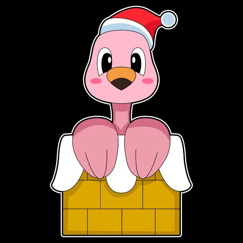 Mur de pierre de Noël flamant rose