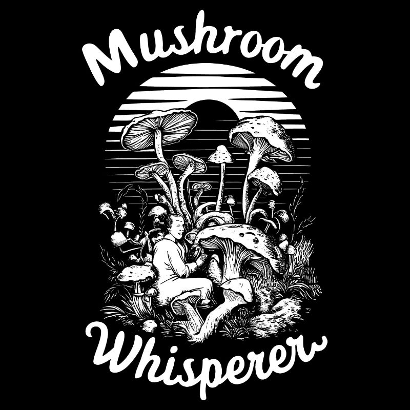 Whimsical Mushroom Whisperer Artistic Design