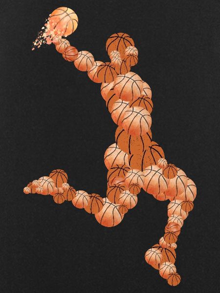 Abstract Basketball Pattern