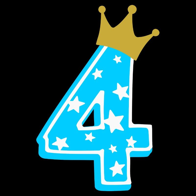 4 Krone 4. Geburtstag 4 Jahre