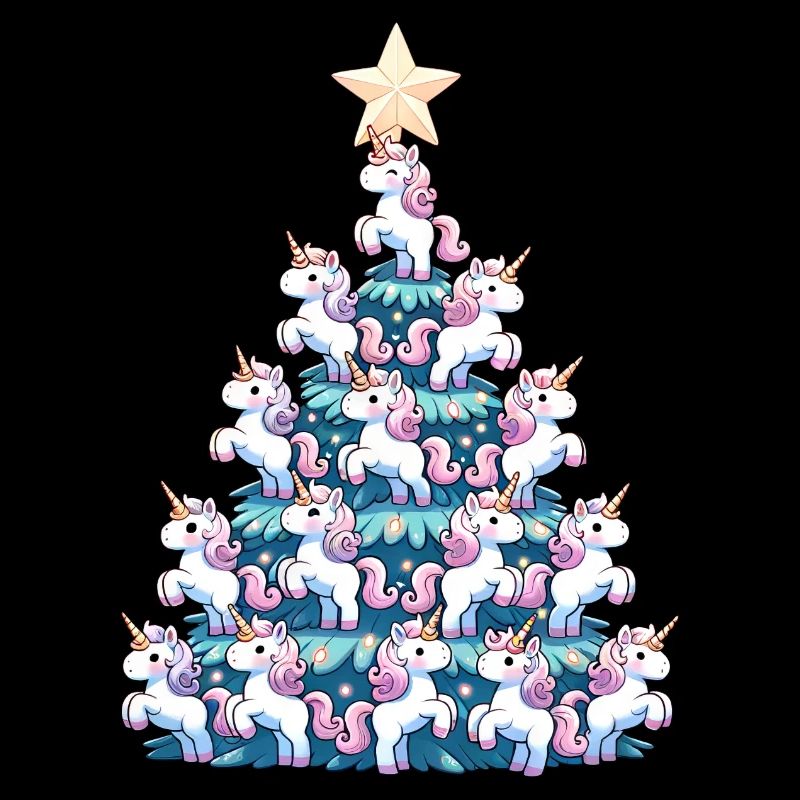 Conception d’arbre de Noël Licorne
