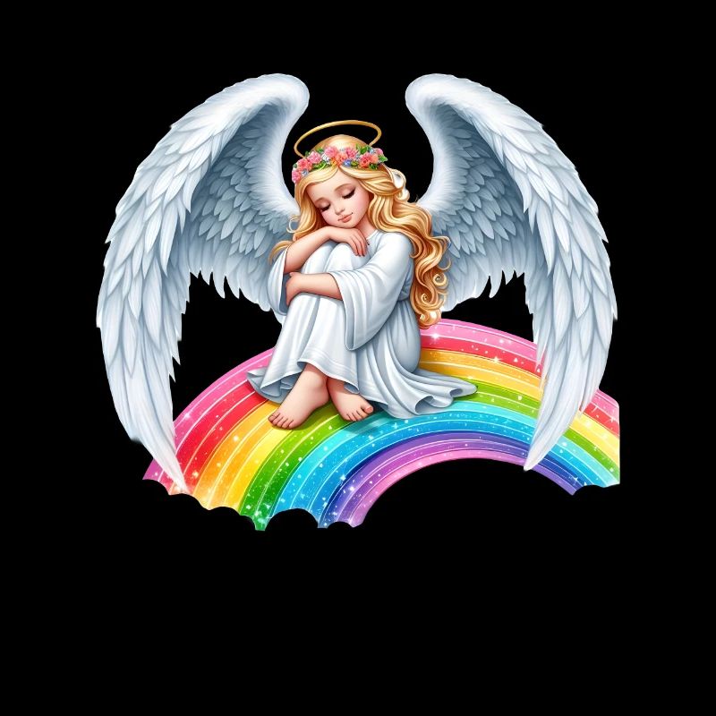 Engel auf Regenbogen