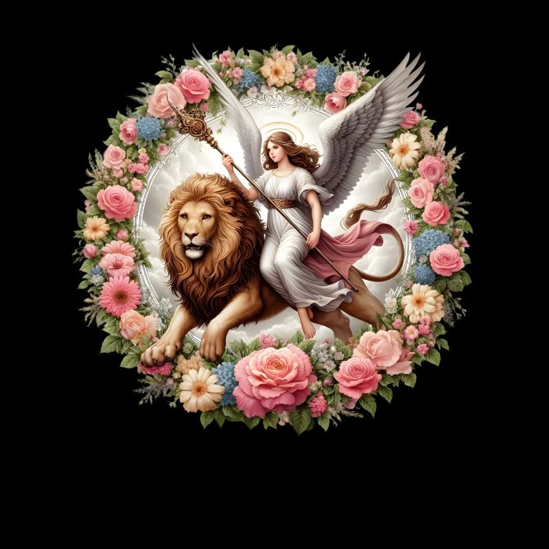 Angel on a lion