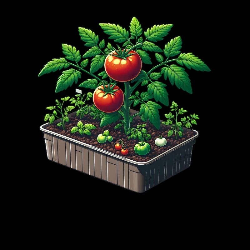 Plant de tomate en pot