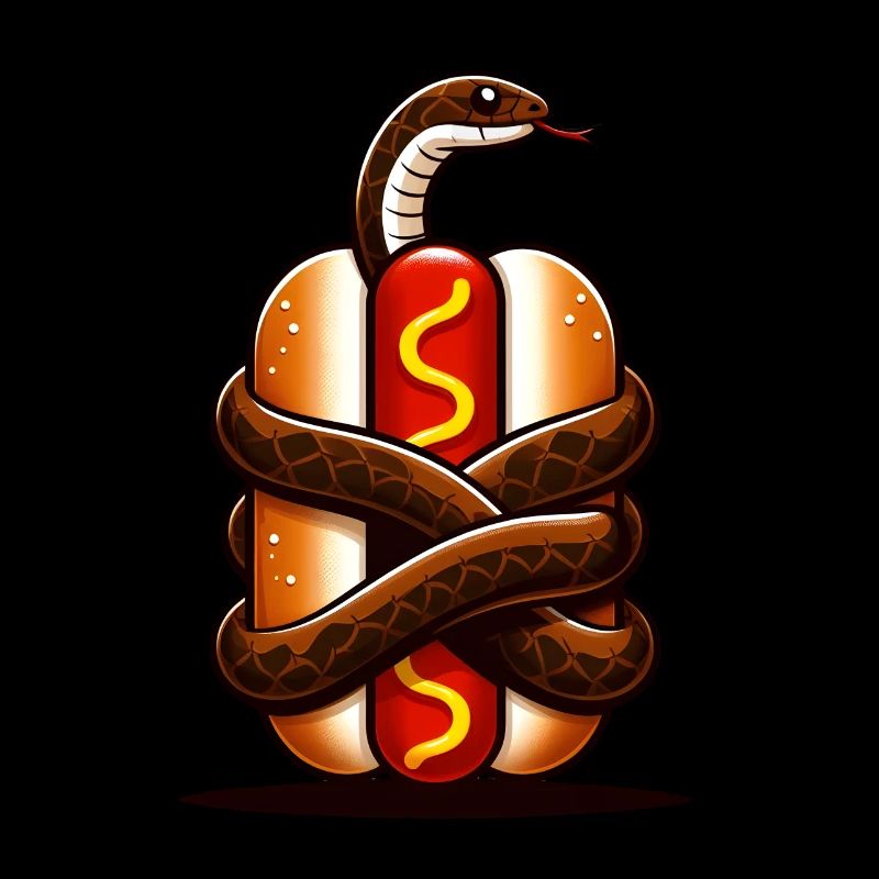 Snake Wrapped Hot Dog