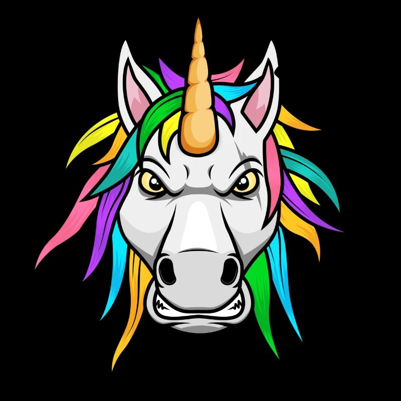 Einhorn Grimmig Böse Wütend