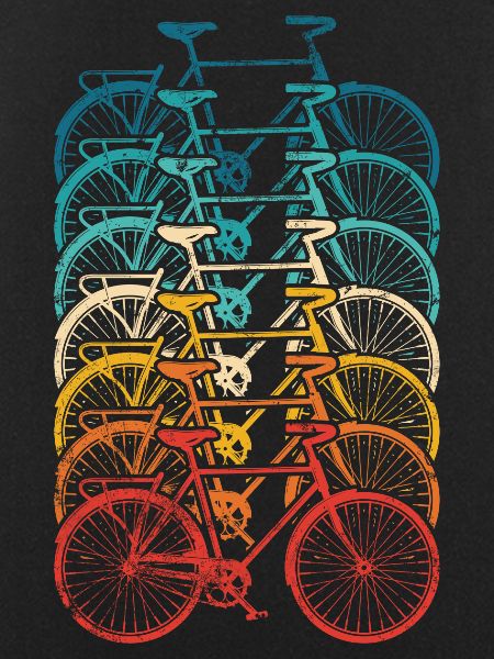 Rainbow Bike Stack Gradient