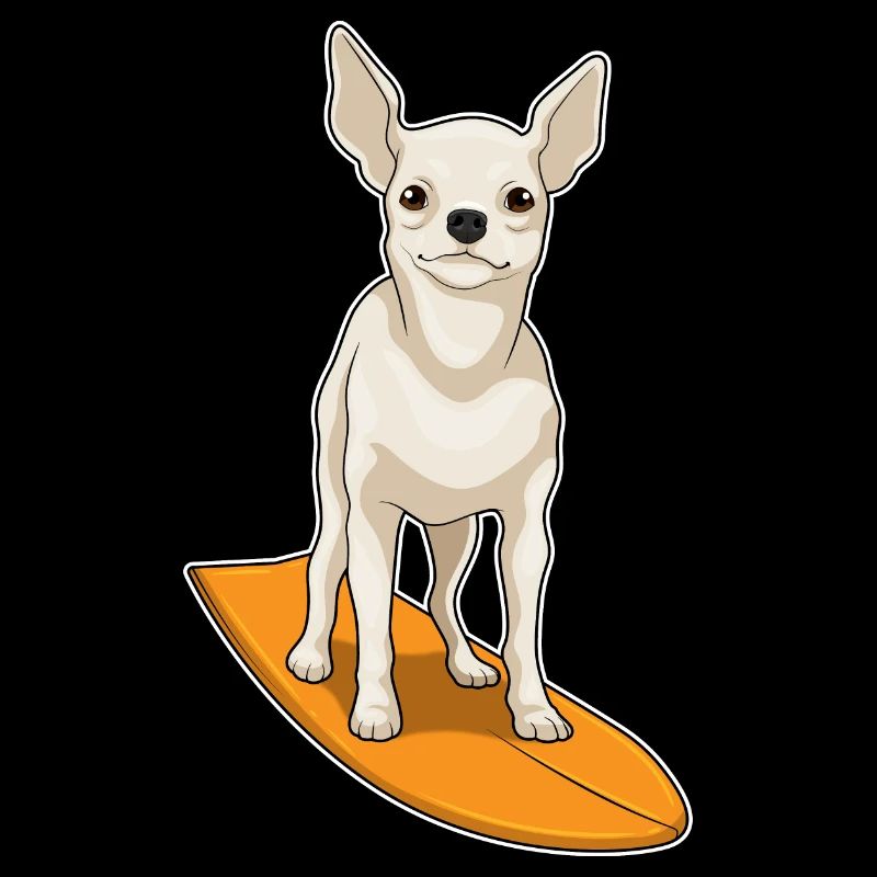 Chihuahua Surfer Surfboard