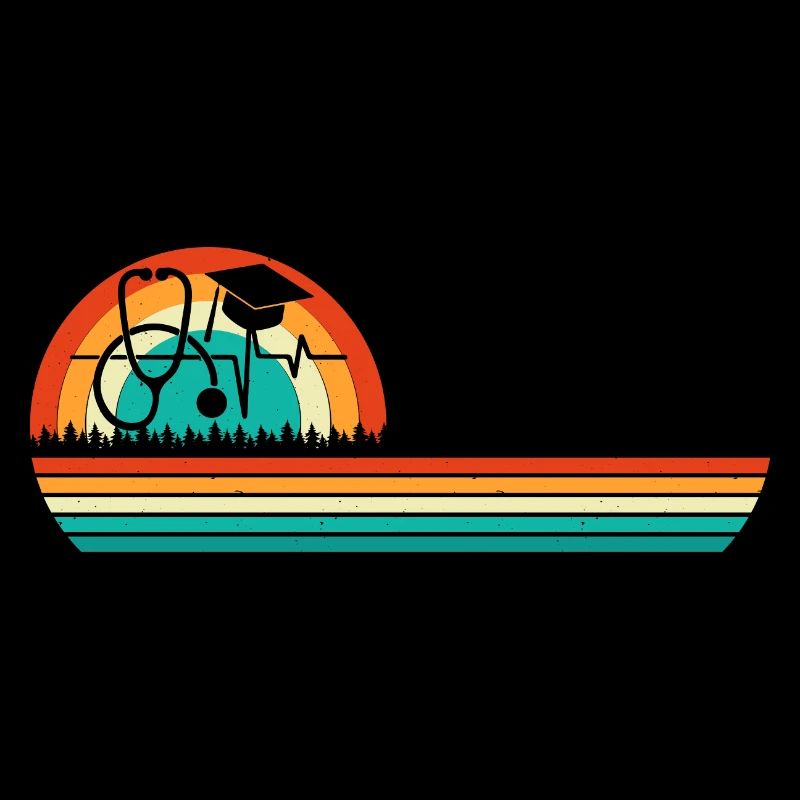 Krankenschwester Design Retro Farbe