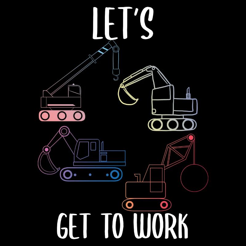 Excavator Construction Site Construction Worker Girl I Gift