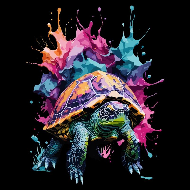 Tortue Cool Cool Dans Un Design Coloré Et Cool