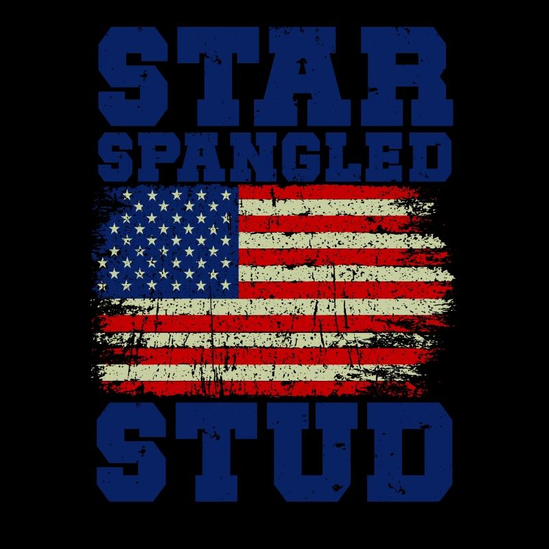 Star Spangled Stud Signe de paix Drapeau des États-Unis