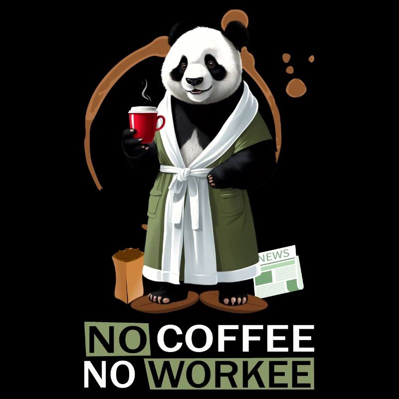 Panda im Bademantel