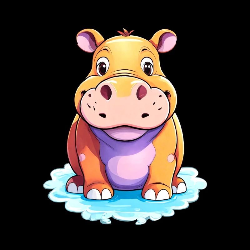 Hippopotamus Niedliches Nilpferd