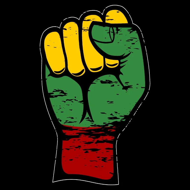 Poing du drapeau de la Lituanie utilisé