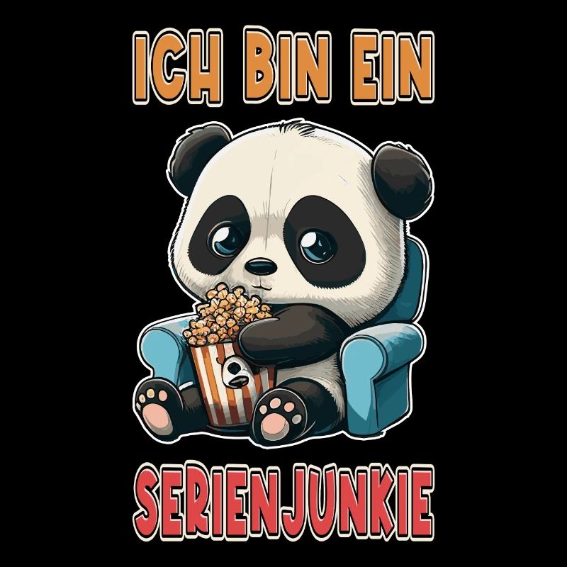 Serienjunkie Serienmarathon Panda Popcorn Couch