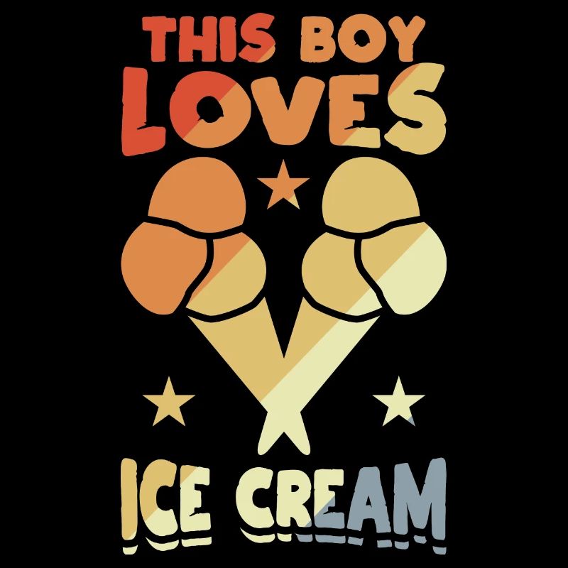 This boy loves ice cream