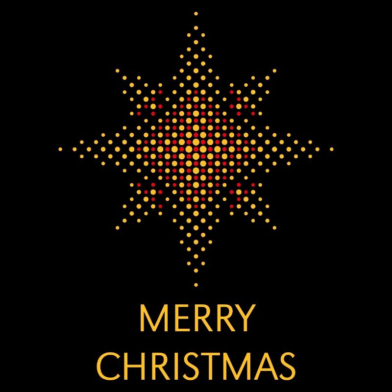 Joyeux Noël (Points de Noël étoiles / Or)