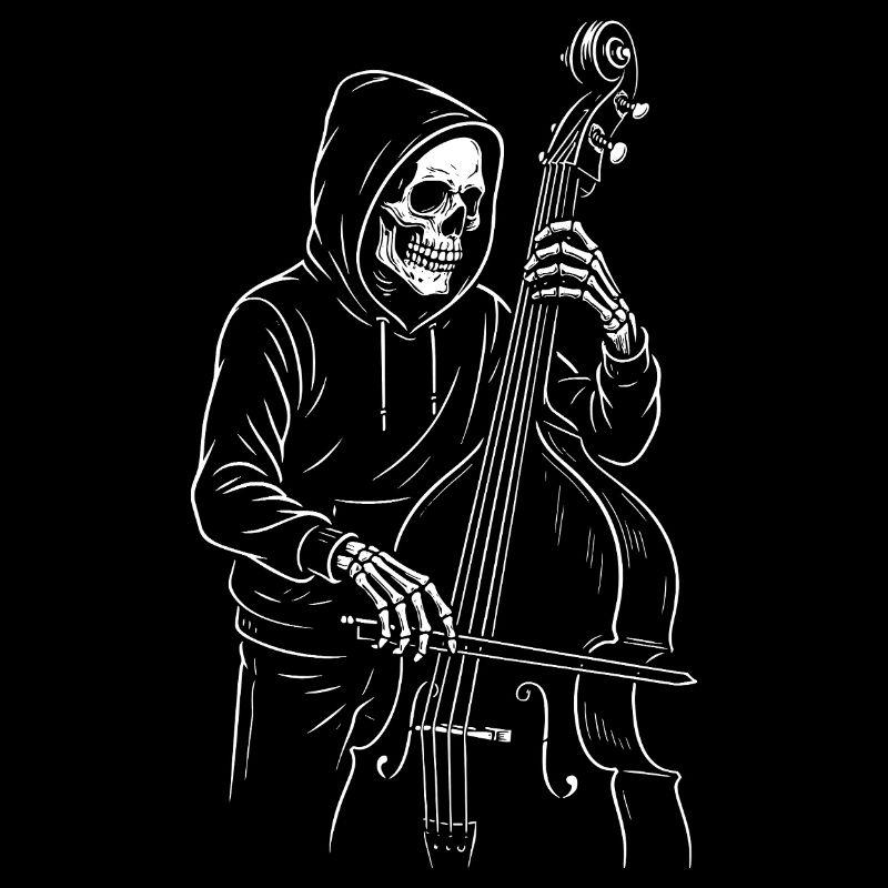 Hooded Skeleton Cellist