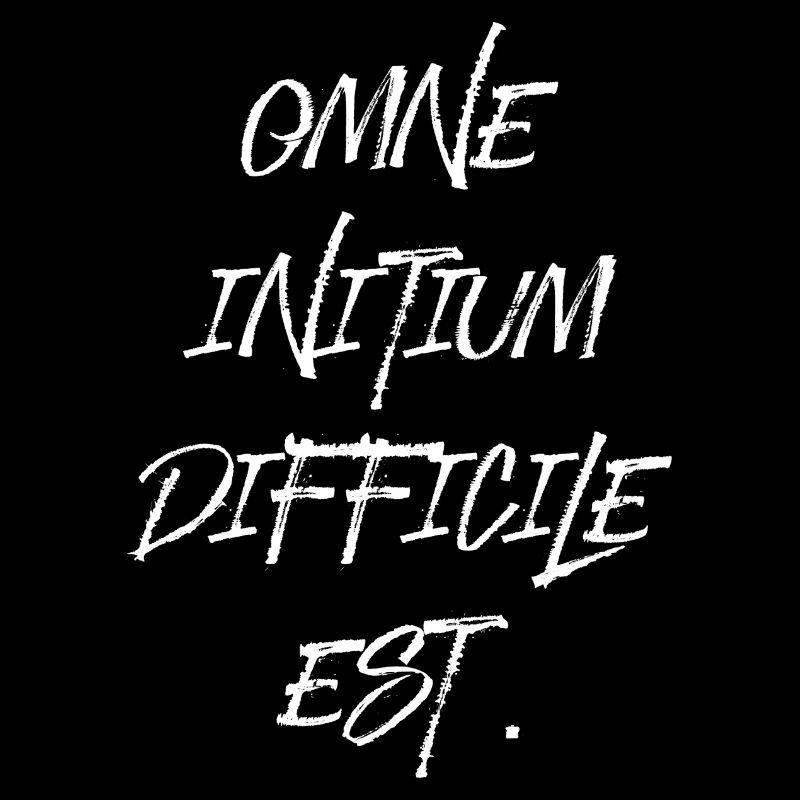 all beginning is difficult Latin quotation scripture