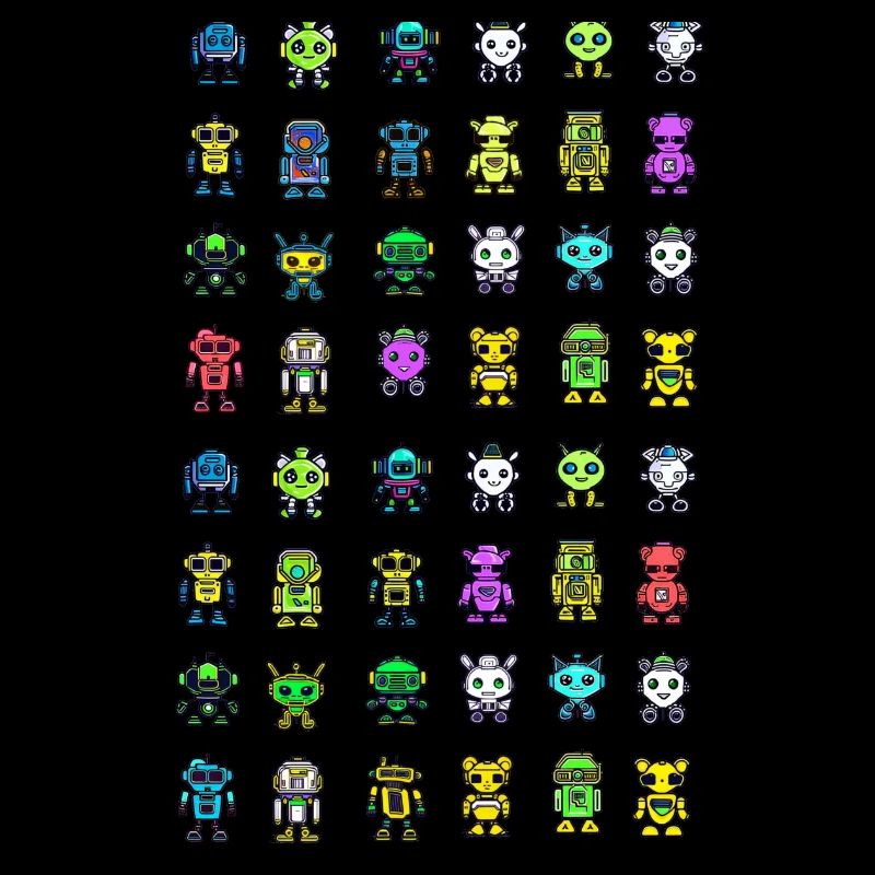 Motif de robot mignon
