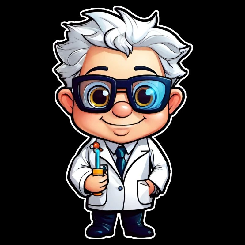 Professeur avec lunettes et robe