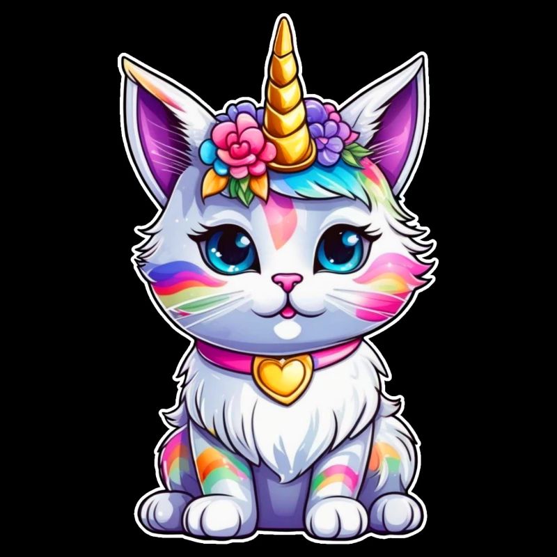 Chat licorne mignon