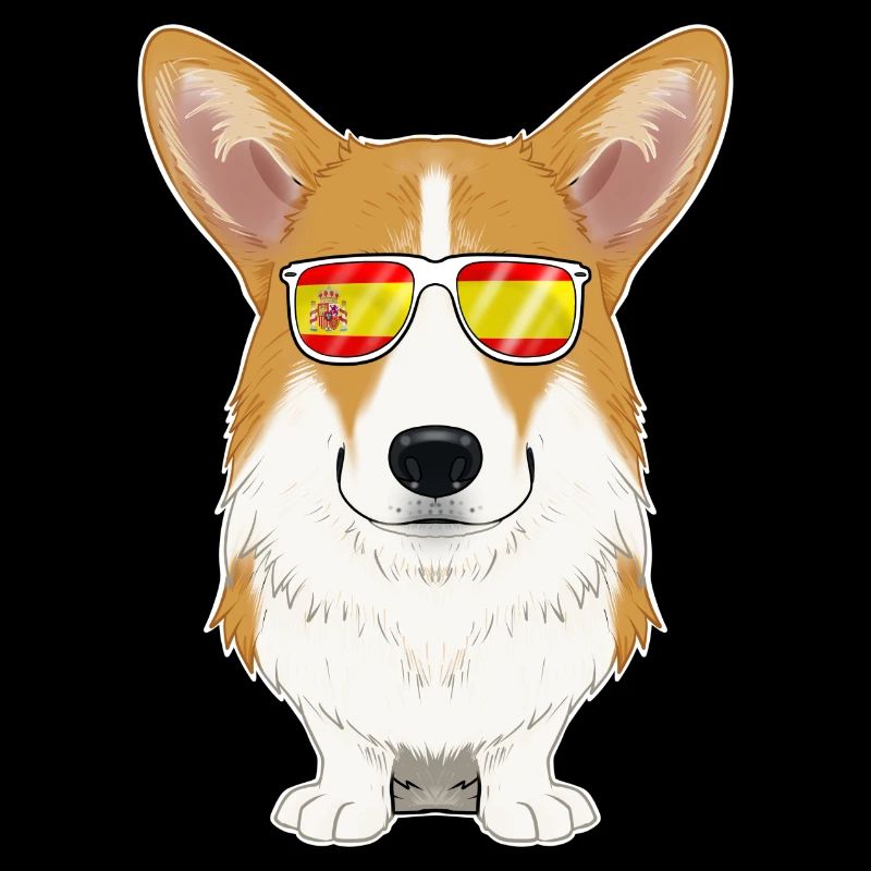Welsh Corgi I Spain Sunglasses I Spanish Flag