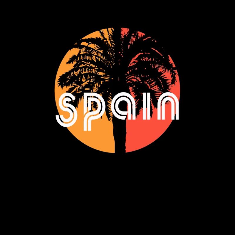 Spain Artistic Vacation Souvenir Palm Tree
