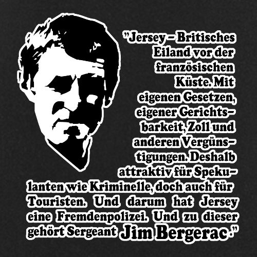 Gesicht Bergerac + Text - Kochschürze