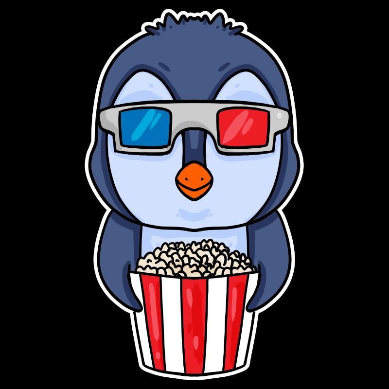 Popcorn Cinema Penguin