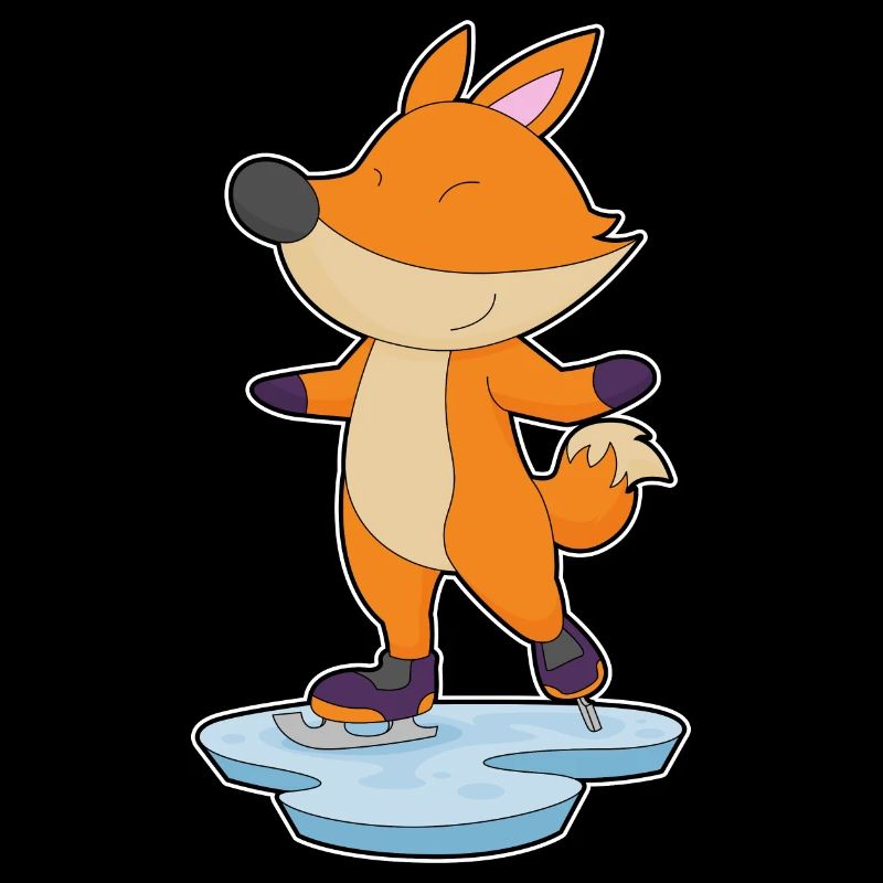 Fuchs Eislaufen Schlittschuhe