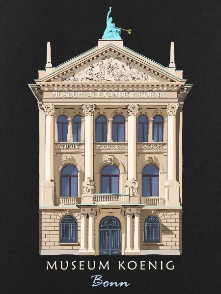 Bonn, Museum König, handgezeichnet
