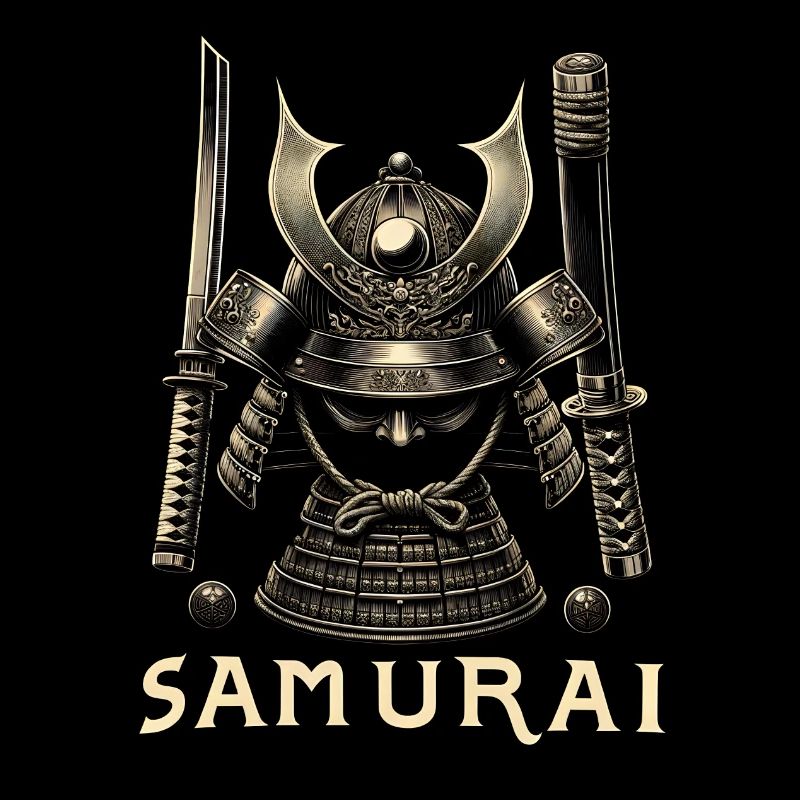 Samurai-Helm und Katana