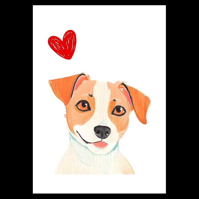 Jack Russell avec du cœur