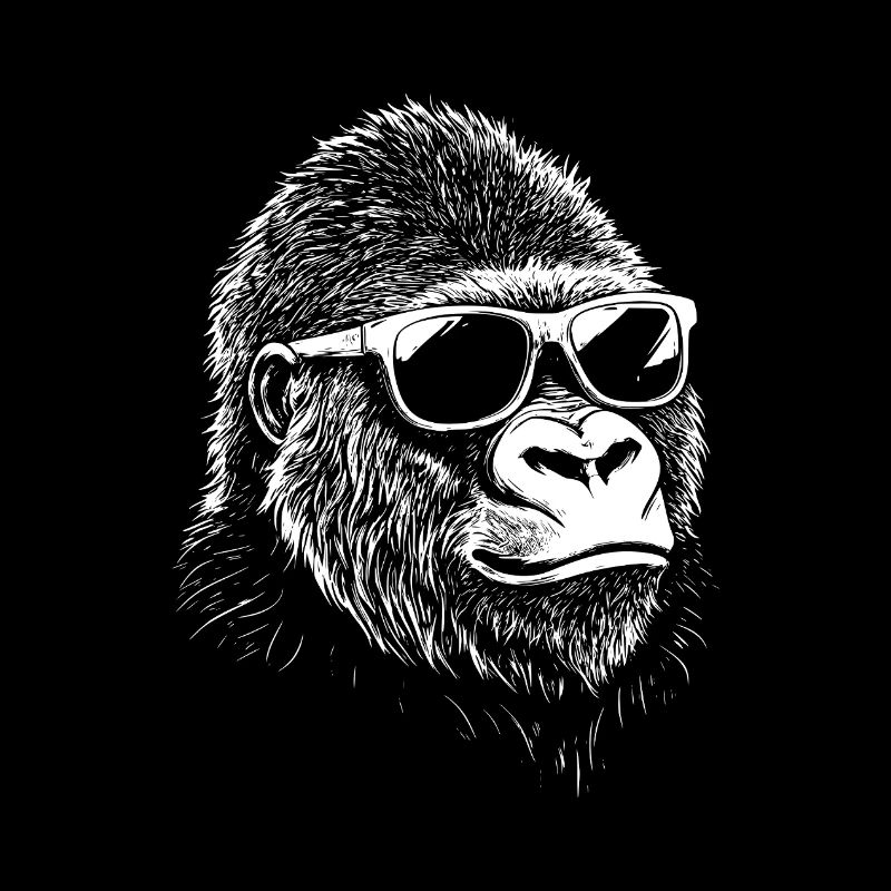 Cool Gorilla Sunglasses Summer Monkey Graphic