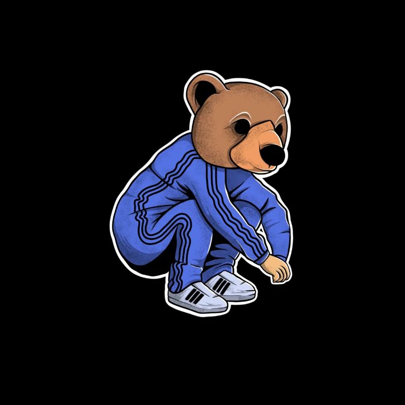 Idée de cadeau Gopnik Bear Slav Squatt Squatting Gop