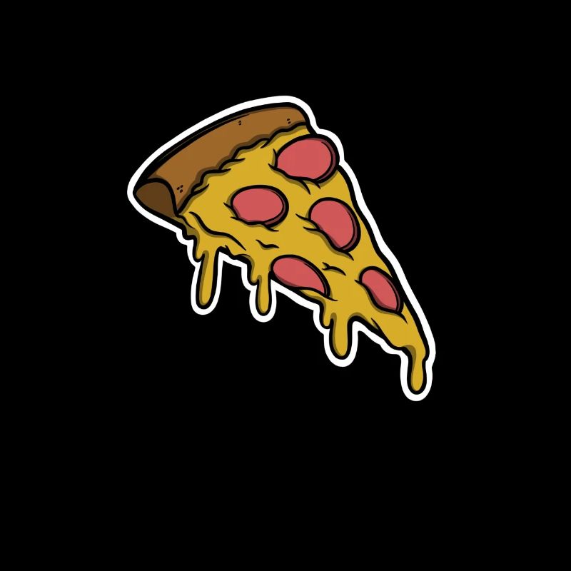 Pizza tranche illustration alimentaire restauration rapide