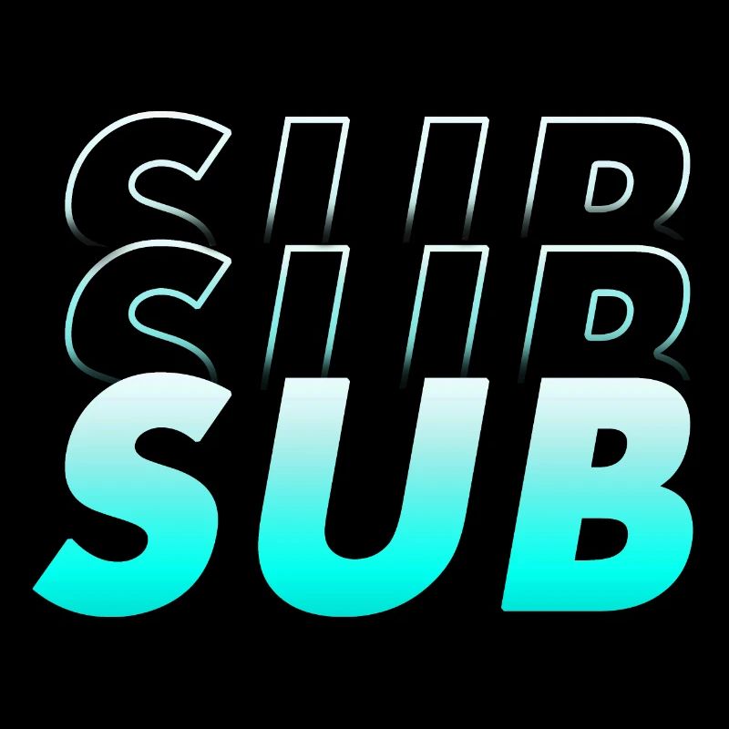 SUB - submissive - people blue gradient effect