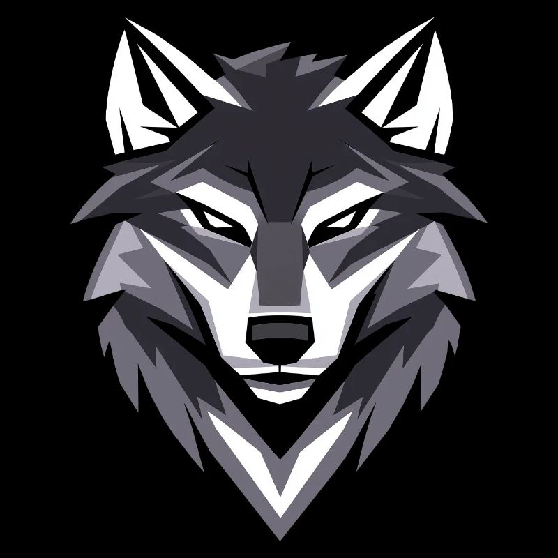 Conception de logo Wolf I Low Poly Art