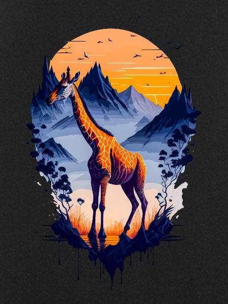 beautiful abstract giraffe