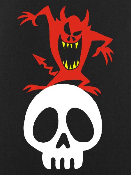 Skull and demon
