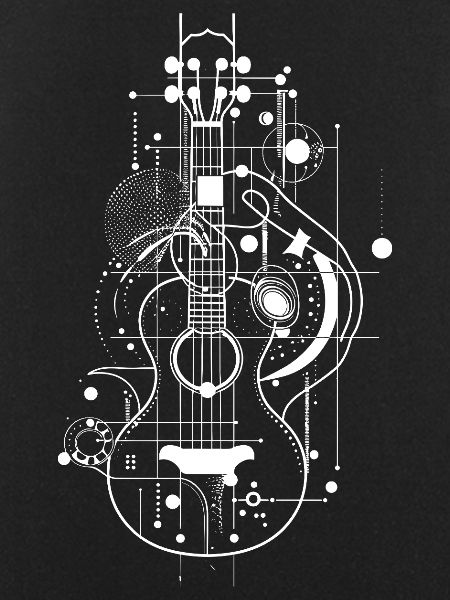 Ukulele Line Art