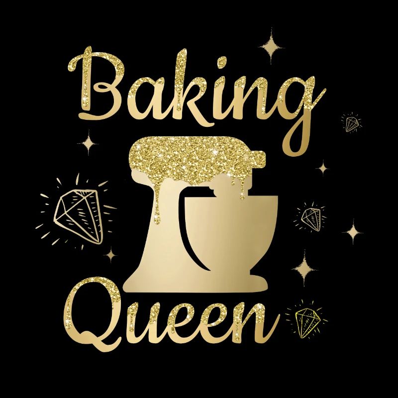 "Baking Queen" Glitter Customizable