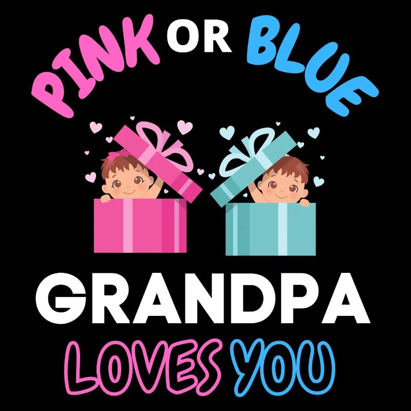 Gender Reveal, Rosa oder blau Opa liebt dich