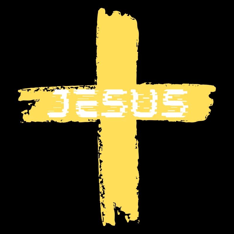 Jésus croix jaune