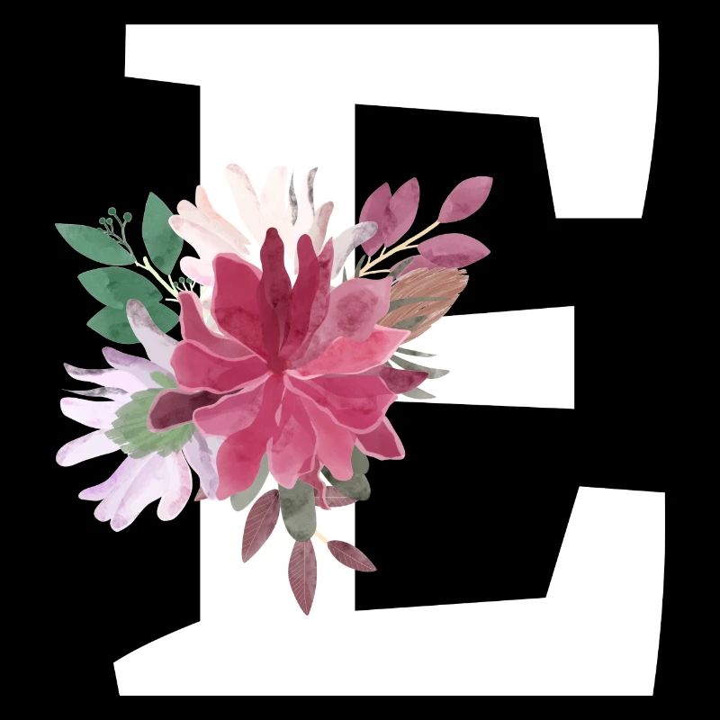 Lettre e floral
