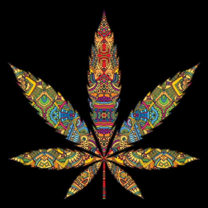 Hemp Leaf Legal Pattern Cannabis High Indica Weed